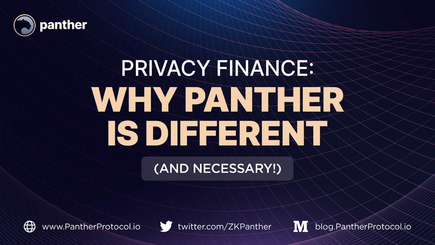 A DeFi privacy suite: why Panther is different (and necessary!)